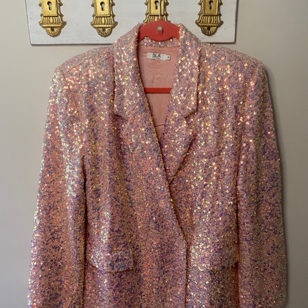 SLA the label sequin blazer dress